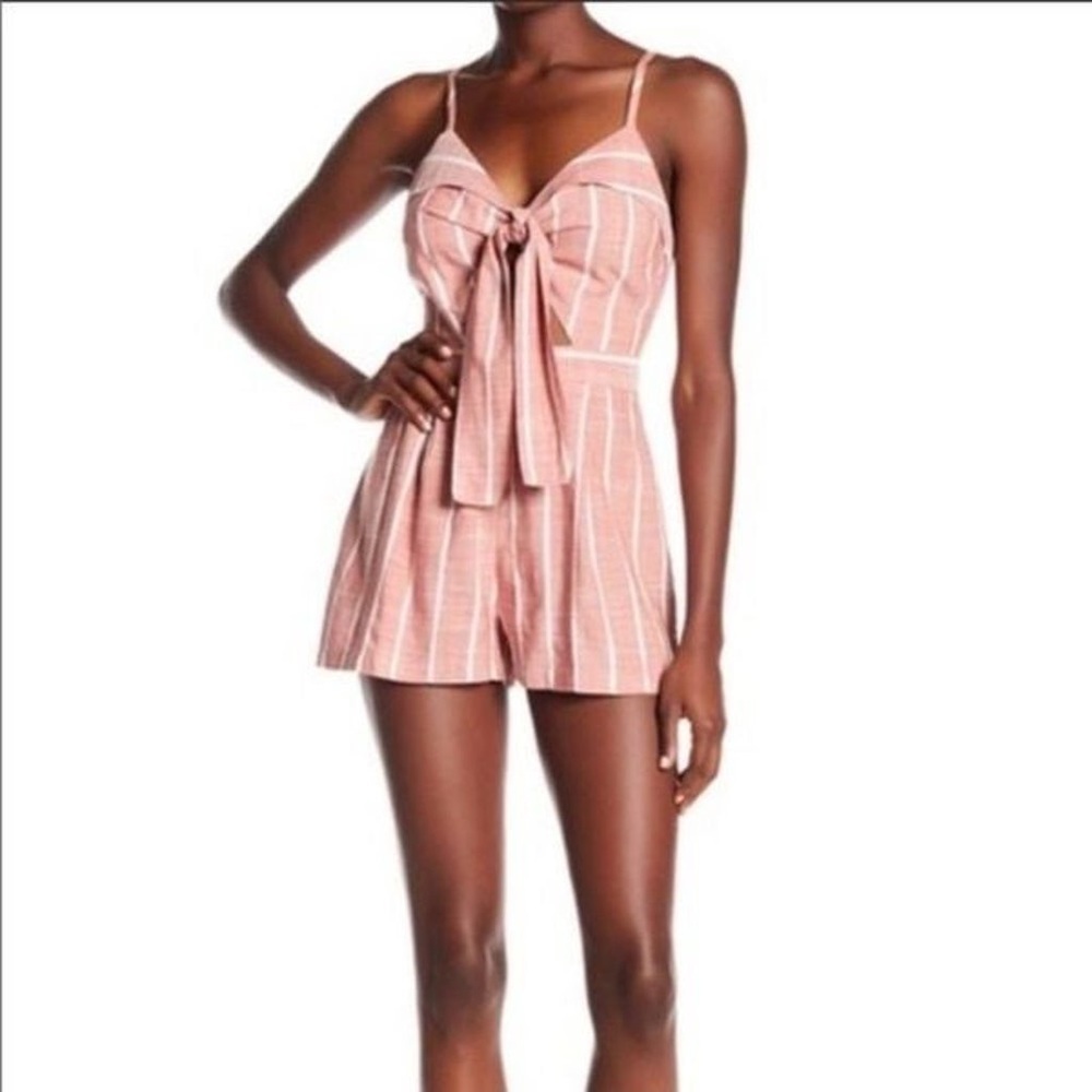 Ten Sixty Sherman Pink White Stripe Romper Size Small